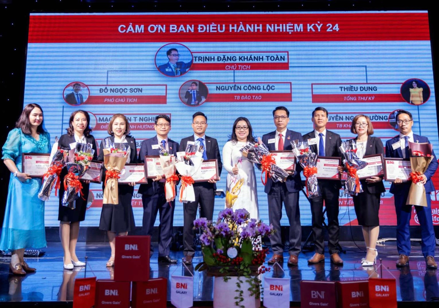 Ban tổ chức cảm ơn ban điều hành nhiệm kỳ 24 Ban tổ chức cảm ơn ban điều hành nhiệm kỳ 24
