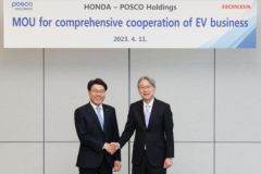 Hợp tác kinh doanh vật liệu pin xe điện giữa POSCO Holdings Inc. và Honda