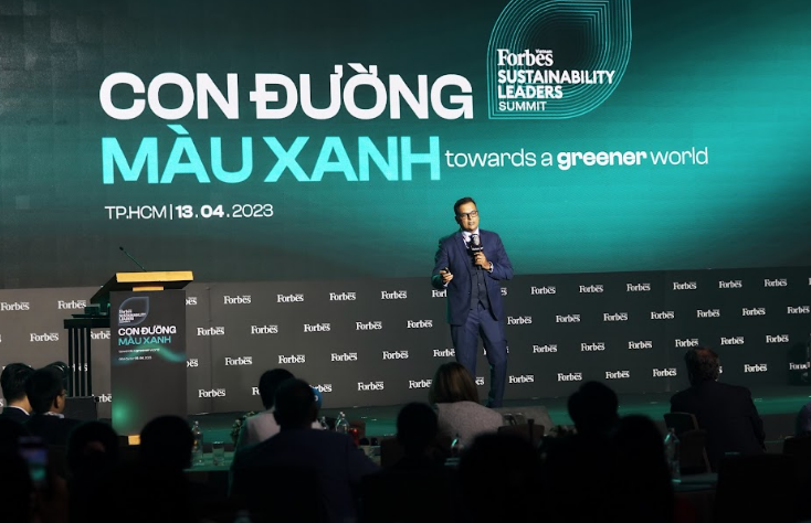 Ông Binu Jacob, Tổng giám đốc của Nestlé Việt Nam, chia sẻ về mô hình kinh tế tuần hoàn tại Hội nghị Phát triển Bền vững 2023