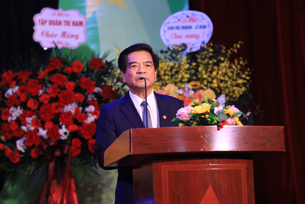 Tiến sĩ Lê Ngọc Dũng - Chủ tịch Hội nghệ nhân và Thương hiệu Việt Nam phát biểu tại sự kiện
