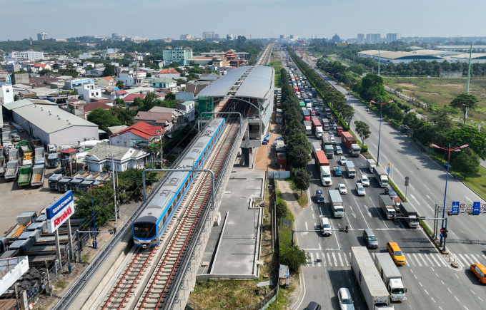 Ảnh minh họaMetro Bến Thành - Suối Tiên ngày đầu chạy thử, tháng 12/2022. Ảnh: Quỳnh Trần