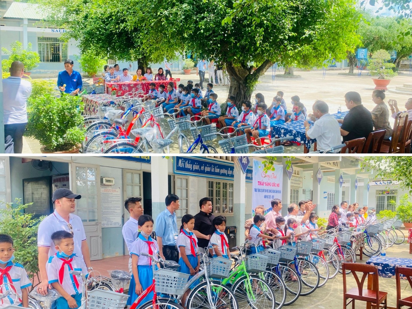 Chi Hội Doanh nhân Trẻ TP. Biên Hoà trong một chương trình từ thiện trao xe đạp cho các em học sinh có hoàn cảnh khó khăn tại Huyện Xuân Lộc