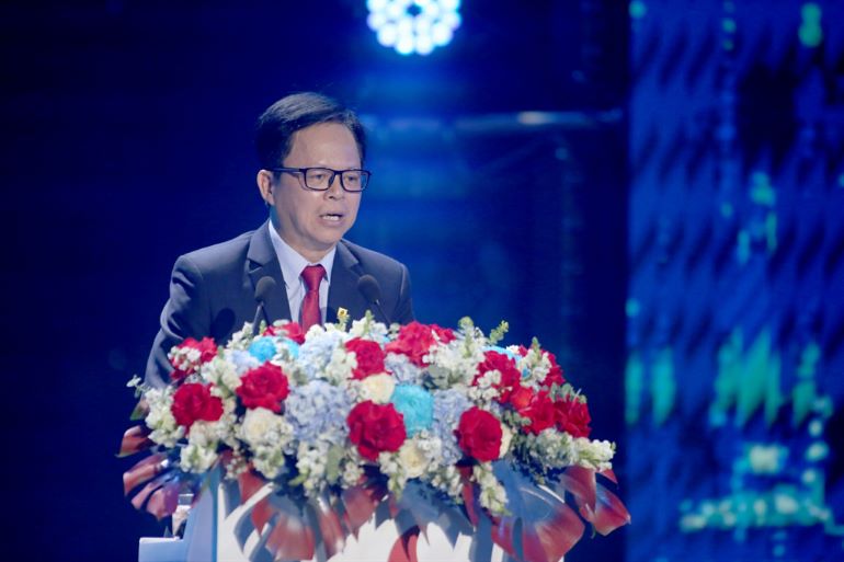 Chủ tịch HĐQT BSR Nguyễn Văn Hội phát biểu tại buổi lễ khai mạc