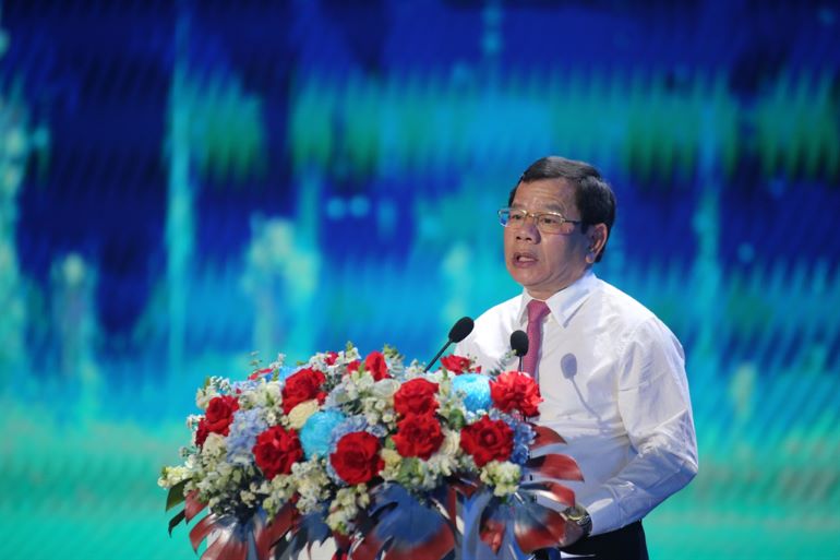 Đồng chí Đặng Văn Minh - Chủ tịch UBND tỉnh Quảng Ngãi phát biểu tại Lễ kỷ niệm 15 năm ngày thành lập BSR