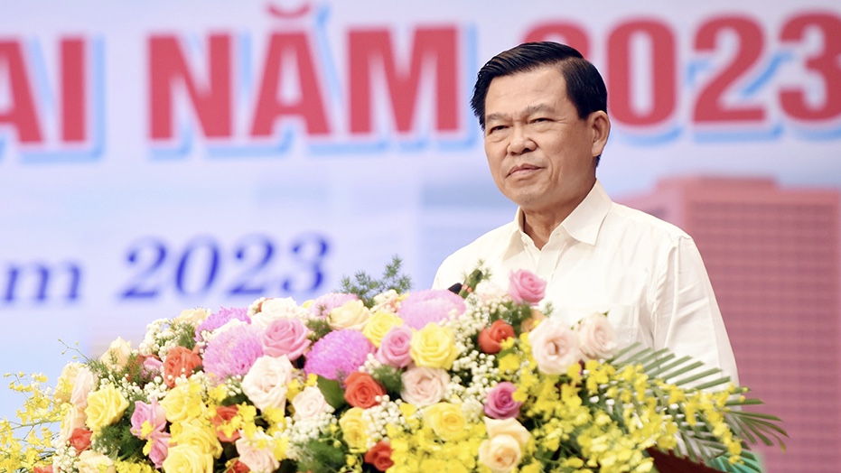 Bí thư tỉnh ủy Đồng Nai Nguyễn Hồng Lĩnh phát biểu chỉ đạo tại hội nghị