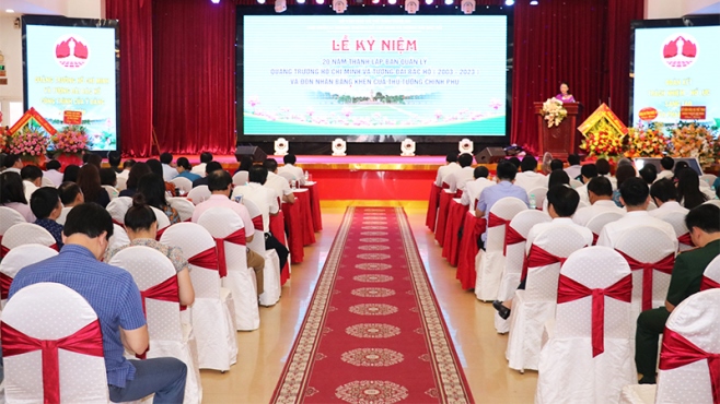 Quang cảnh Lễ kỷ niệm 20 năm thành lập Ban Quản lý Quảng trường Hồ Chí Minh và Tượng đài Bác Hồ