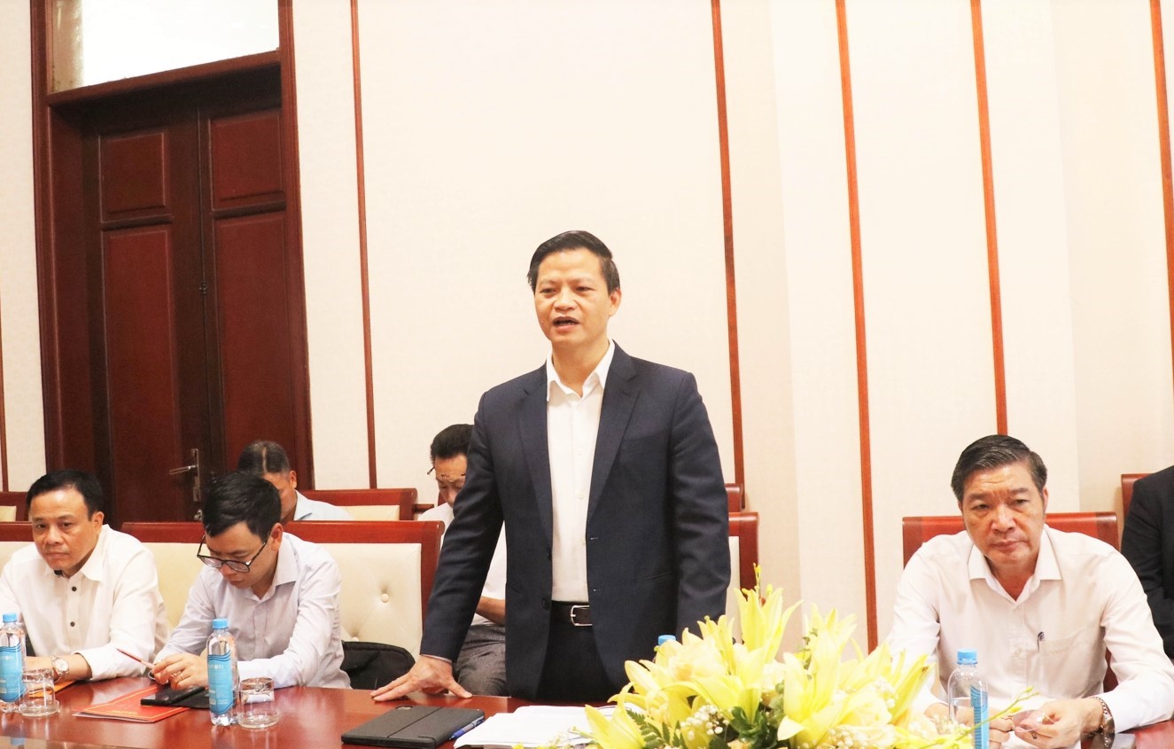 The Standing Vice Chairman of Bac Ninh Provincial People's Committee - Vuong Quoc Tuan spoke at the connection program.