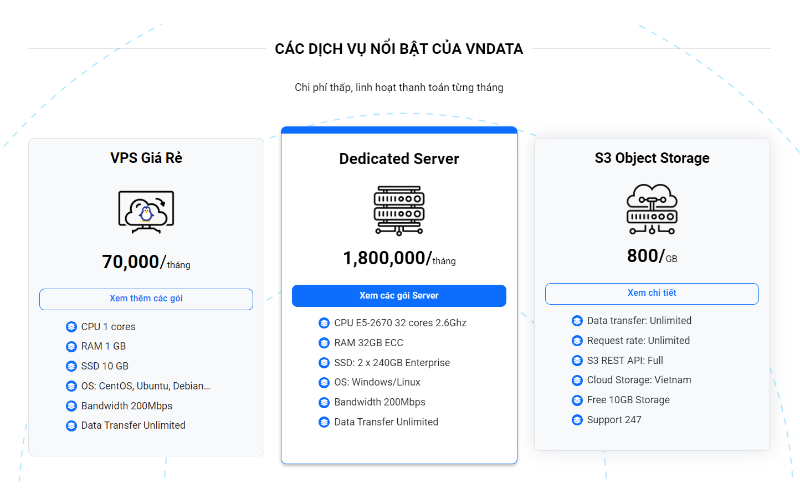 VNDATA (Công ty Cổ phần Công nghệ Lưu trữ Việt) được thành lập từ năm 2017, với hơn 6 năm kinh nghiệm trong ngành cung cấp dịch vụ Trung tâm dữ liệu, đang dẫn đầu cuộc đua về cung ứng Cloud ở Việt Nam.