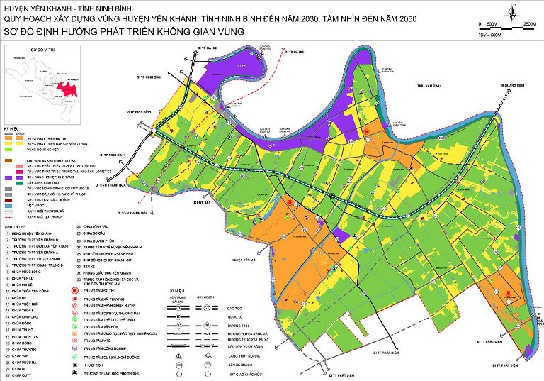 Huyện Yên Khánh được xác định sẽ phát triển không gian theo 3 đô thị trung tâm và 4 trục hành lang phát triển.