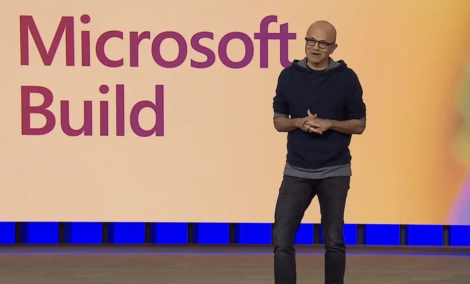 CEO Microsoft, Satya Nadella, phát biểu trong sự kiện Microsoft Build tại Seattle, Mỹ vào ngày 23 tháng 5 năm 2023. Ảnh: Microsoft