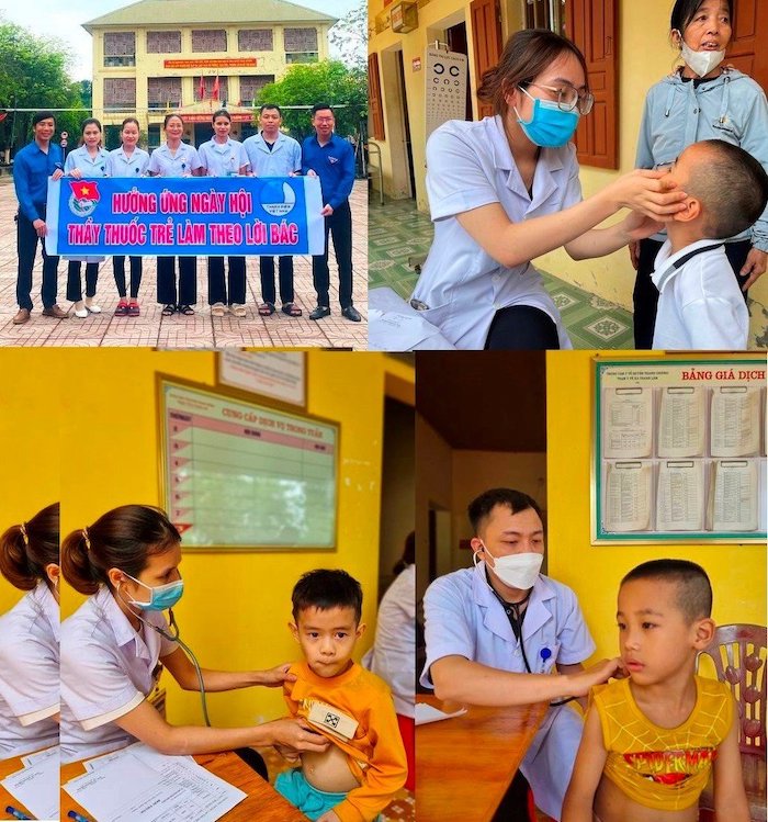 Bệnh viện đa khoa huyện Thanh Chương tổ chức chương trình khám và cấp phát thuốc miễn phí cho hơn 130 trẻ em tại xã Thanh Lâm