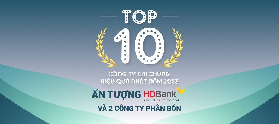 TOP 10 công ty đại chúng hiệu quả nhất năm 2023:  Ấn tượng HDBank, Đạm Phú Mỹ và Hóa dầu Đức Giang