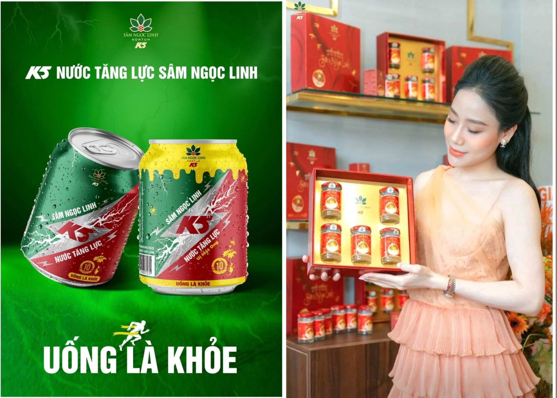 Trong nhiều năm qua, thuơng hiệu Sâm Ngọc Linh Kon Tum K5 liên tục phát triển các dòng sản phẩm chất lượng, có lợi cho sức khoẻ được chế biến từ những thảo dược quý của Việt Nam, đặc biệt là các sản phẩm từ sâm Ngọc Linh