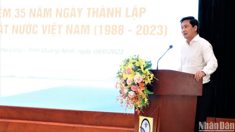 Thứ trưởng Xây Dựng Nguyễn Tường Văn phát biểu tại lễ kỷ niệm.
