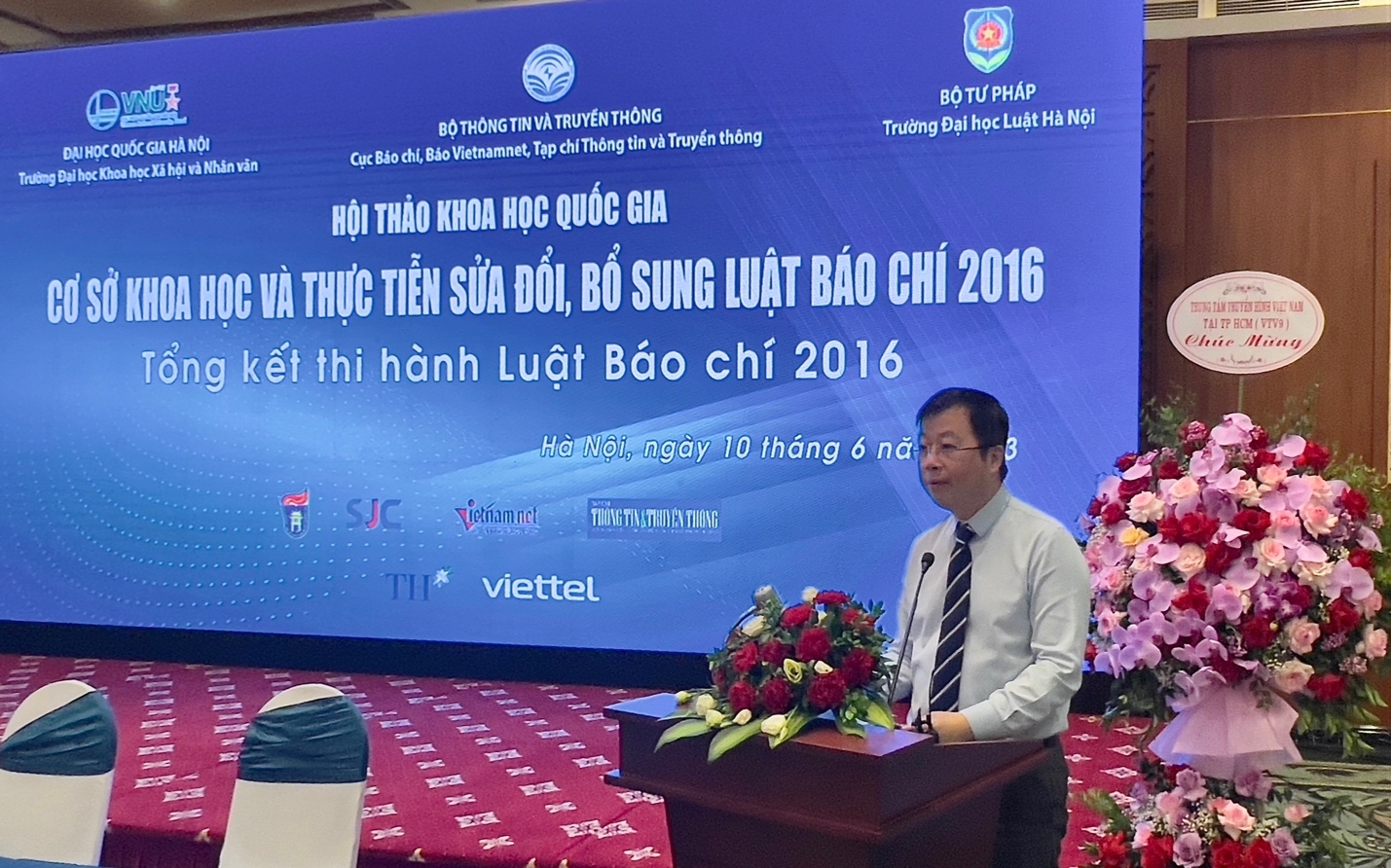 Thứ trưởng Bộ Thông tin và Truyền thông Nguyễn Thanh Lâm phát biểu tại Hội Thảo