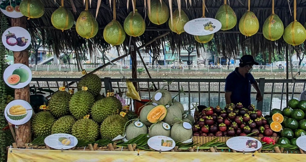 Fruit booth.