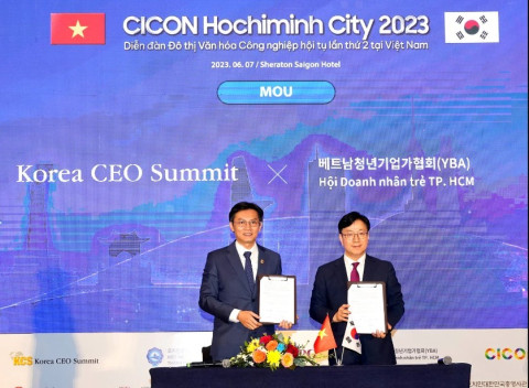 The Ho Chi Minh City Young Entrepreneurs Association signed an agreement to promote cultural exchanges with Korea.