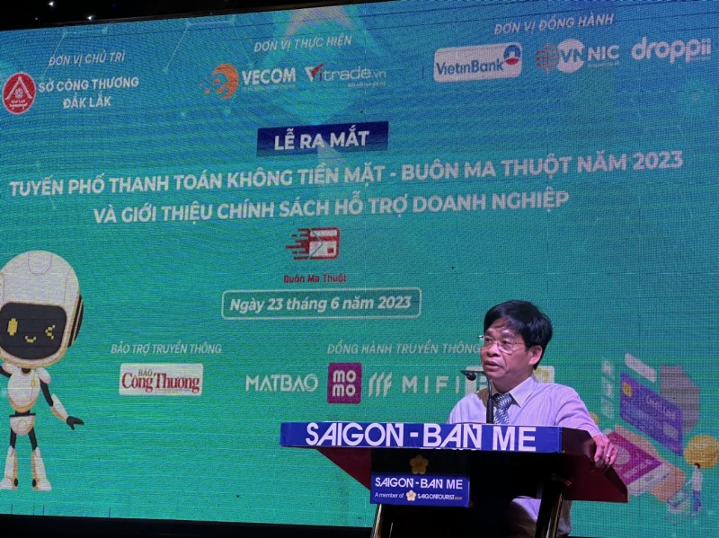 Giám đốc Sở Công Thương Đắk Lắk phát biểu tại chương trình