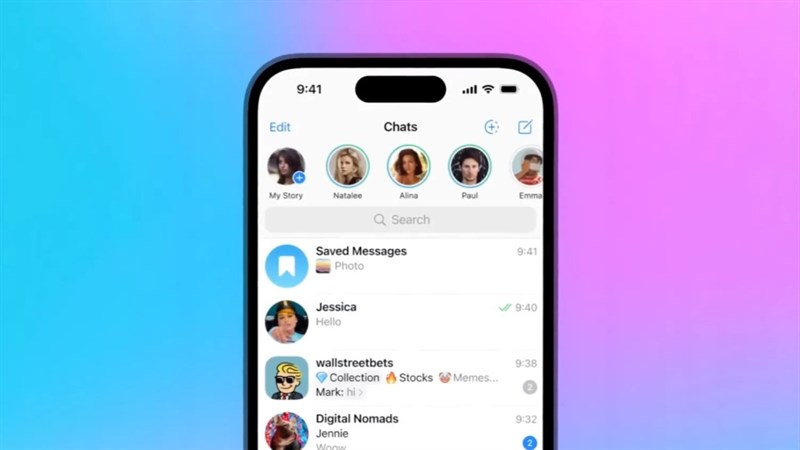 Telegram đã có Stories như các ứng dụng mạng xã hội khác