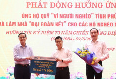 Ngân hàng BIDV - Chi nhánh Phú Thọ ủng hộ 3 tỉ đồng "Quỹ vì người nghèo"