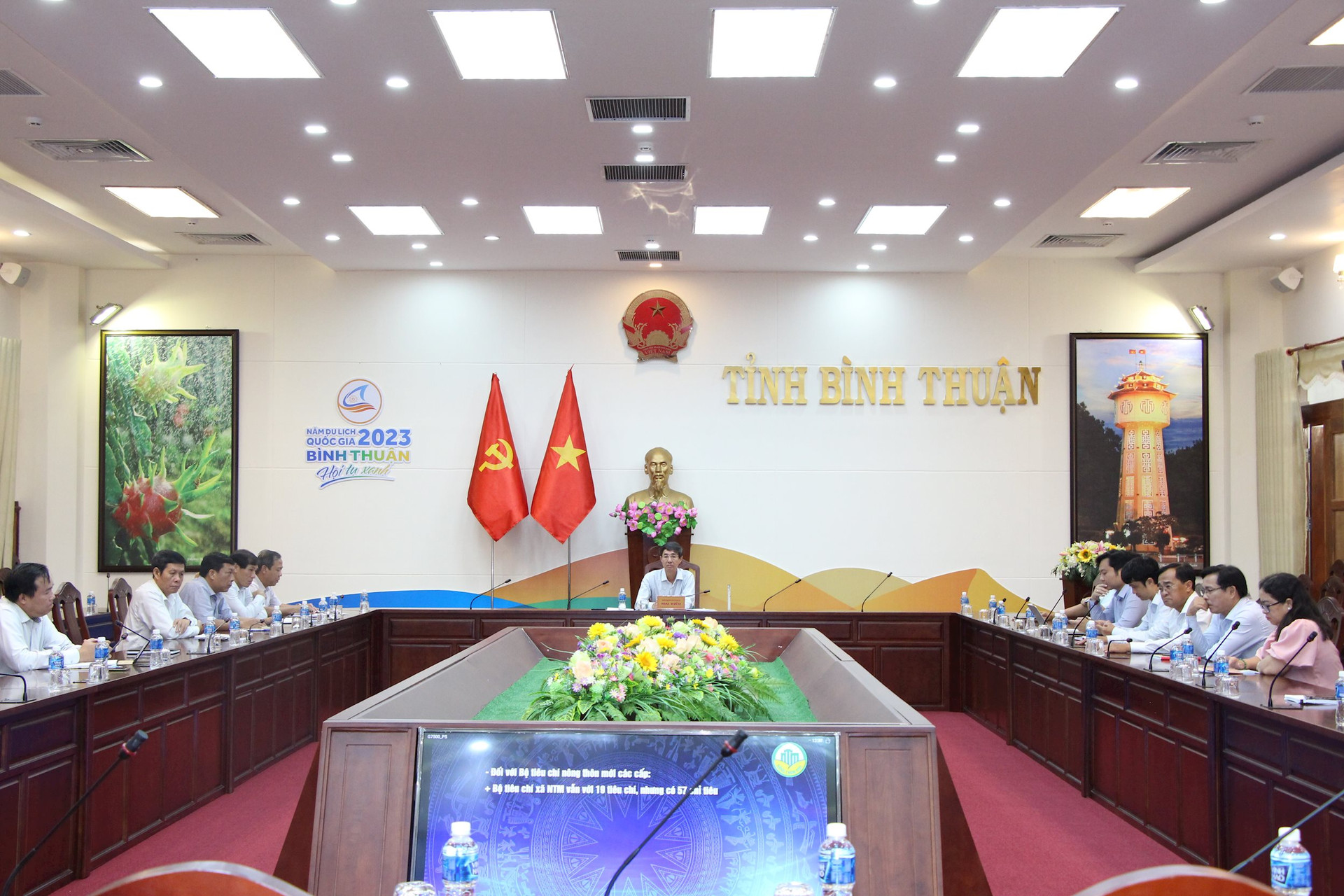 Ông Mai Kiều - Giám đốc Sở Nông nghiệp và PTNT chủ trì tại điểm cầu Bình Thuận