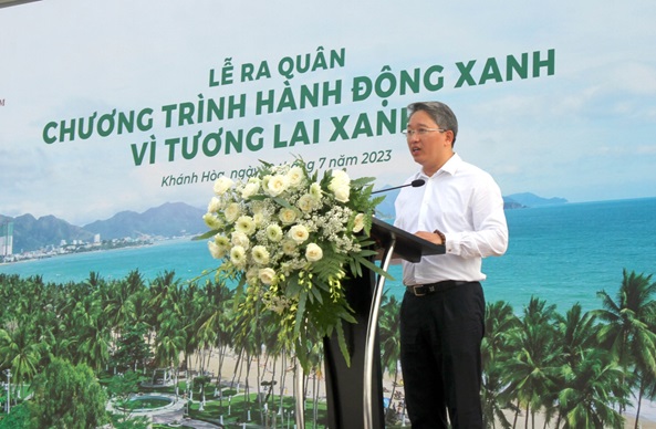 Ông Nguyễn Hải Ninh, UVTW Đảng, Bí thư Tỉnh ủy Khánh Hòa phát biểu tại lễ phát động