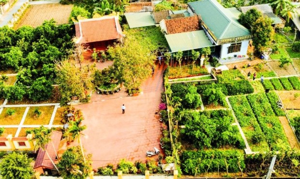 Vườn chuẩn Nông thôn mới ở xã Nghi Long, huyện Nghi Lộc, tỉnh Nghệ An
