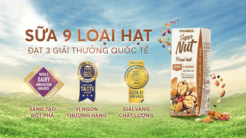 Sữa 9 Loại Hạt Vinamilk Super Nut dành 3 giải thưởng quốc tế