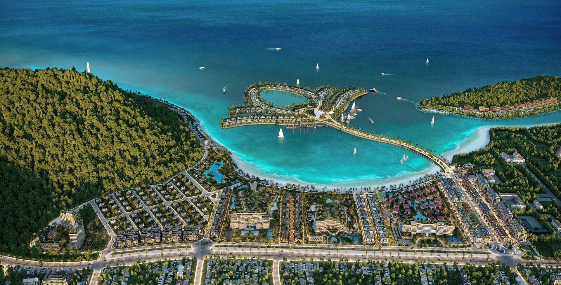 Phối cảnh dự án khu phức hợp Selavia ở Cảng Vịnh Đầm, Phú Quốc thuộc Tập đoàn TTC