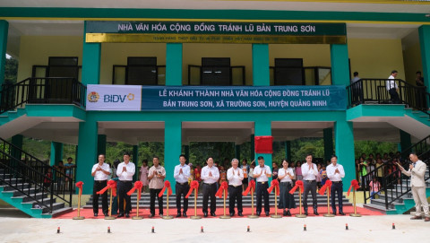 BIDV constructed a community centre to prevent flooding in Quang Binh.