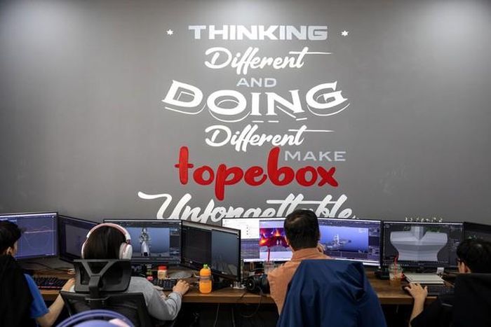 Văn phòng của công ty phát triển game Topebox tại thành phố Hồ Chí Minh. Ảnh: Bloomberg.