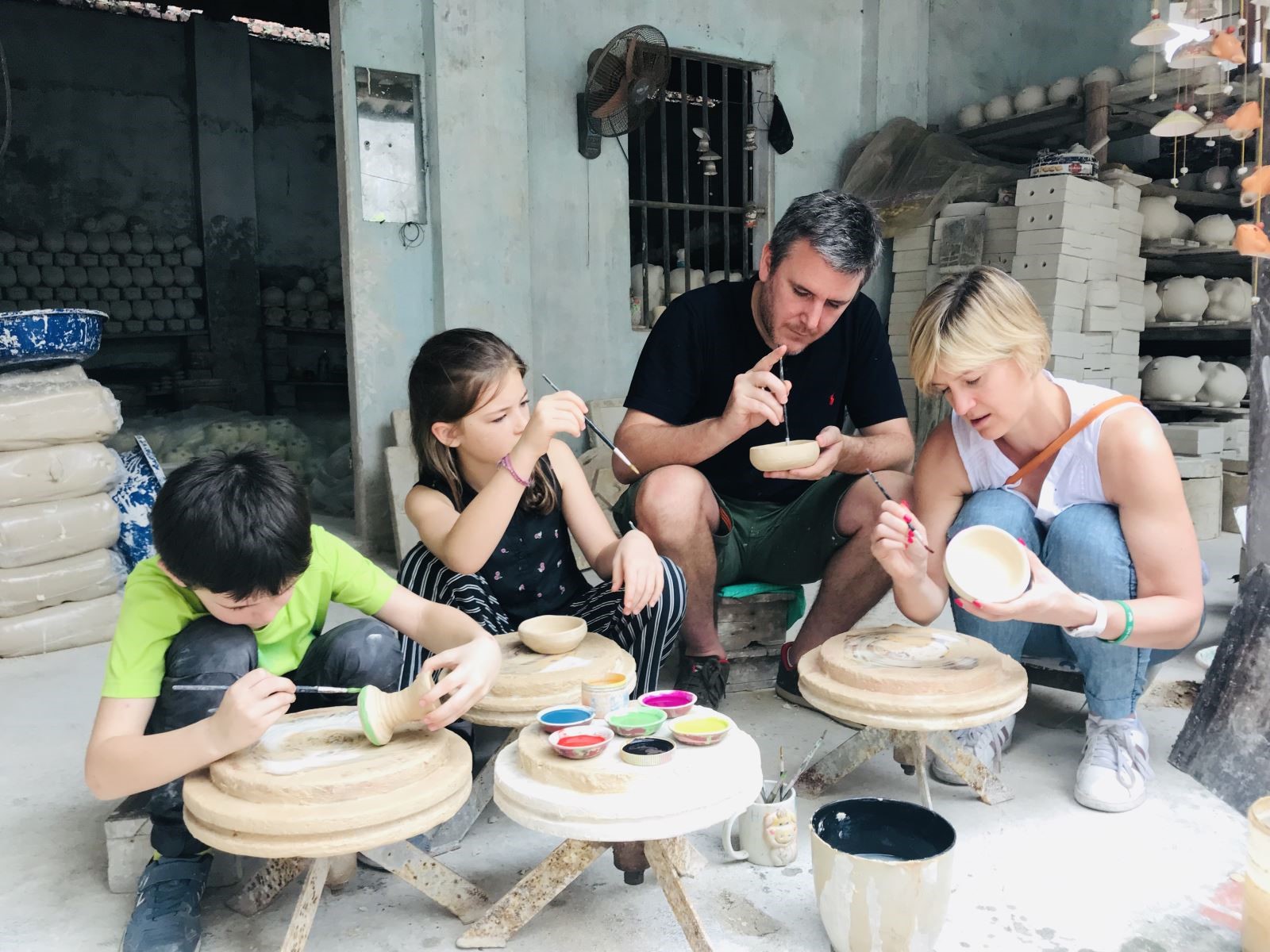 Bat Trang pottery village.