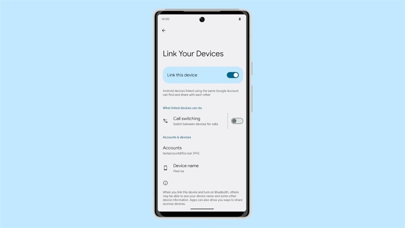 Google đang thiết kế một tính năng mới cho phép người dùng liên kết các thiết bị Android của họ với nhau - Ảnh: Mishaal Rahman