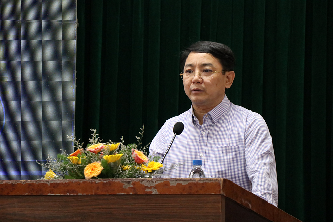 ông Hà Hoàng Việt Phương -Trưởng Ban quản lý KKT Dung Quất, phát biểu tại buổi Hội thảo