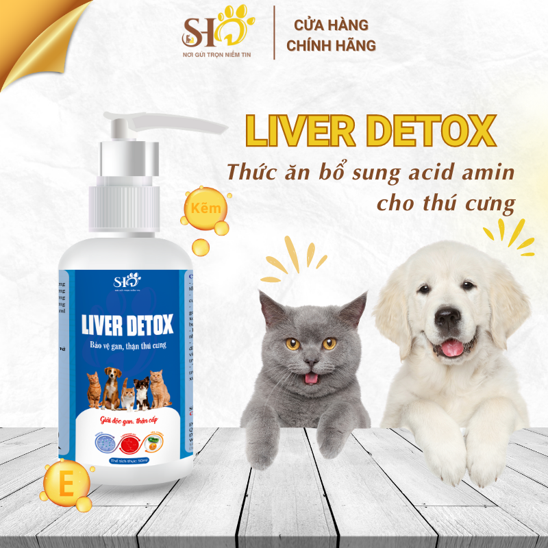 LIVER DETOX - Dung dịch giải độc gan, thận cấp cho thú cưng