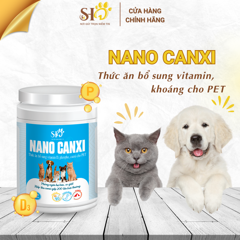 NANO CANXI - Thức ăn bổ sung vitamin và khoáng cho thú cưng