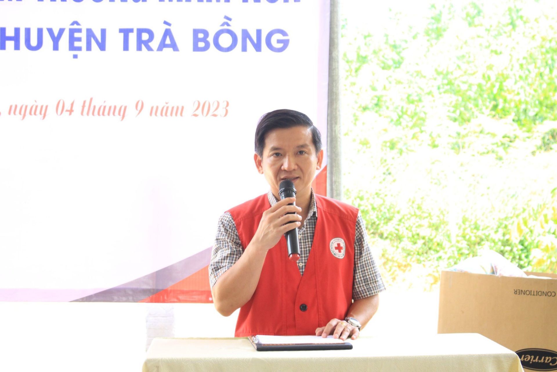 Ông Phạm Ngọc Thành - Chủ tịch Hội Chữ thập đỏ tỉnh Quảng Ngãi