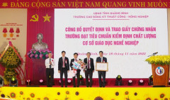 Xây dựng Trường Cao đẳng Kỹ thuật Công - Nông nghiệp Quảng Bình thành trường trọng điểm chất lượng cao