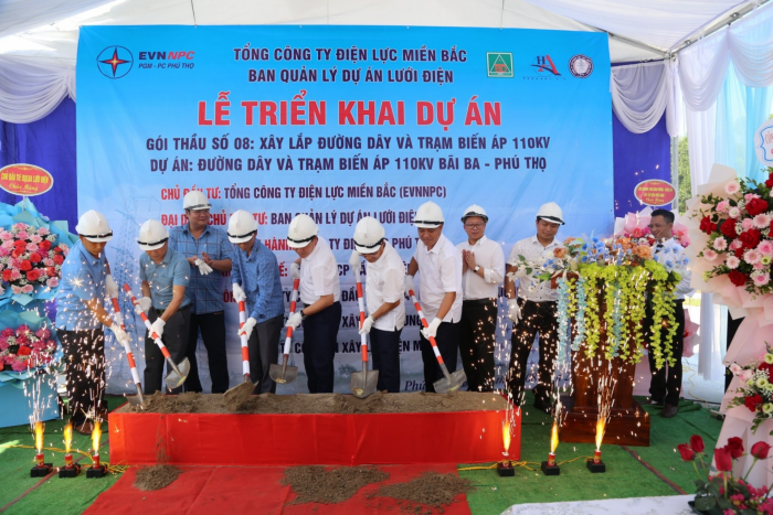 Lễ triển khai Dự án Xây lắp đường dây và trạm biến áp 110kV Bãi Ba - Phú Thọ