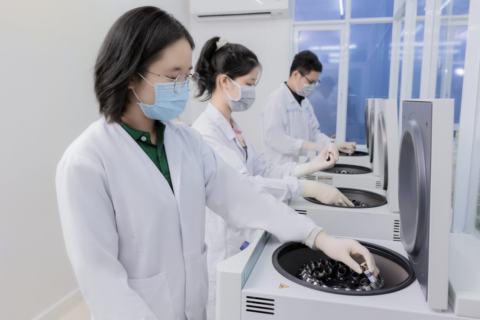 Gene Solutions lab technicians. Photo: Forbes. Gene Solutions lab technicians. Photo: Forbes.
