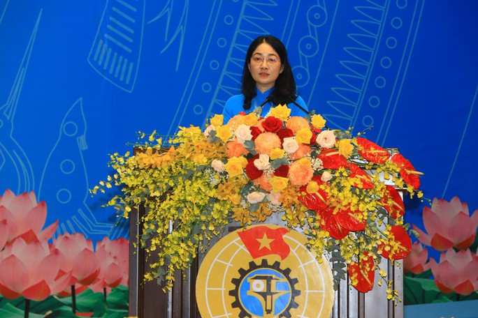 Báo Cáo tại đại hội, bà Nguyễn Kim Loan, cho biết phương châm hành động của Đại hội Công đoàn tỉnh Bình Dương nhiệm kỳ 2023-2028 là 