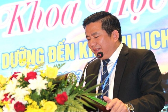 Ông Tô Ngọc Liễn, Chủ tịch UBND thị xã Sa Pa phát biểu khai mạc Hội thảo