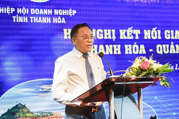 Ông Cao Tiến Đoan, Chủ tịch Hiệp hội Doanh nghiệp tỉnh Thanh Hoá phát biểu