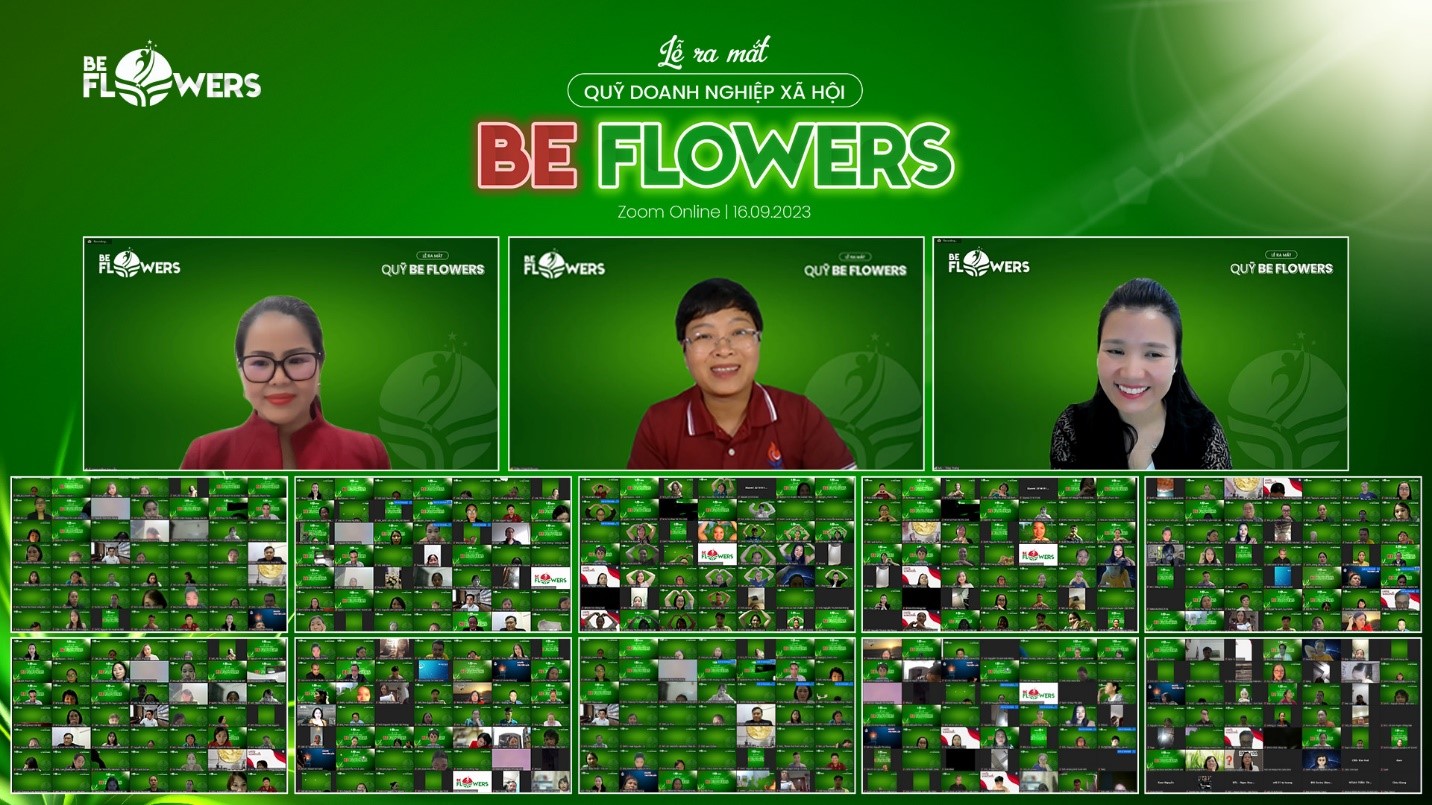 Launching ceremony of Be Flowers Fund on the Livestream platform last September.