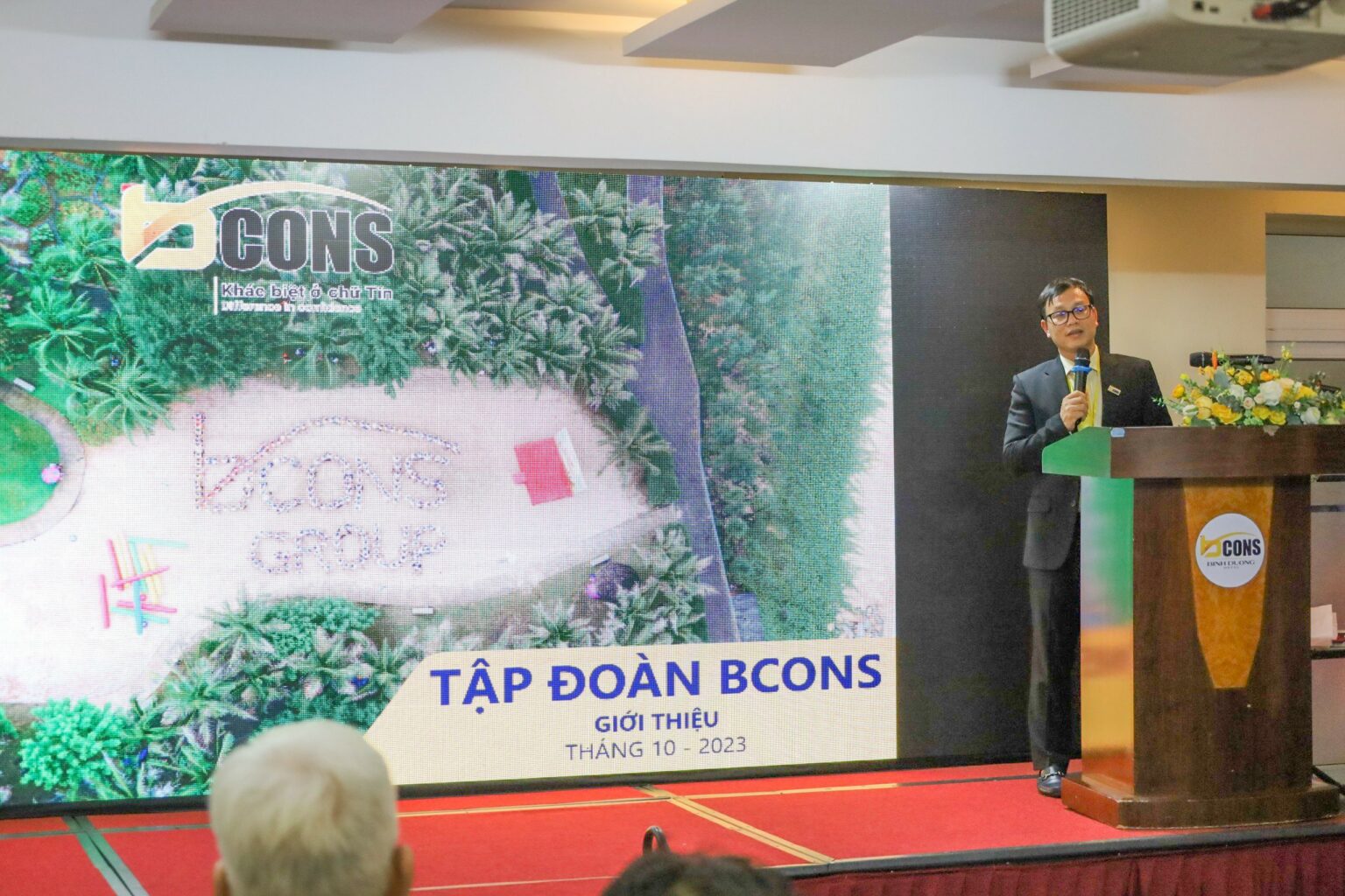 Ông Lê Như Thạch – Chủ tịch HĐQT Tập đoàn Bcons phát biểu