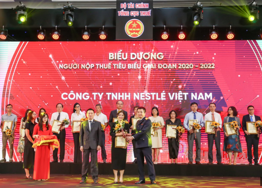 Nestlé Việt Nam được nhận bằng khen từ Bộ Tài chính, nhờ những đóng góp cho kinh tế - xã hội và ngân sách nhà nước.
