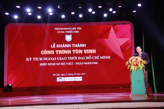ông Nguyễn Tất Tùng – Chủ tịch HĐQT Công ty cổ phần XNK sữa và dinh dưỡng quốc tế Natrumax phát biểu ý kiến tại Lễ khánh thành