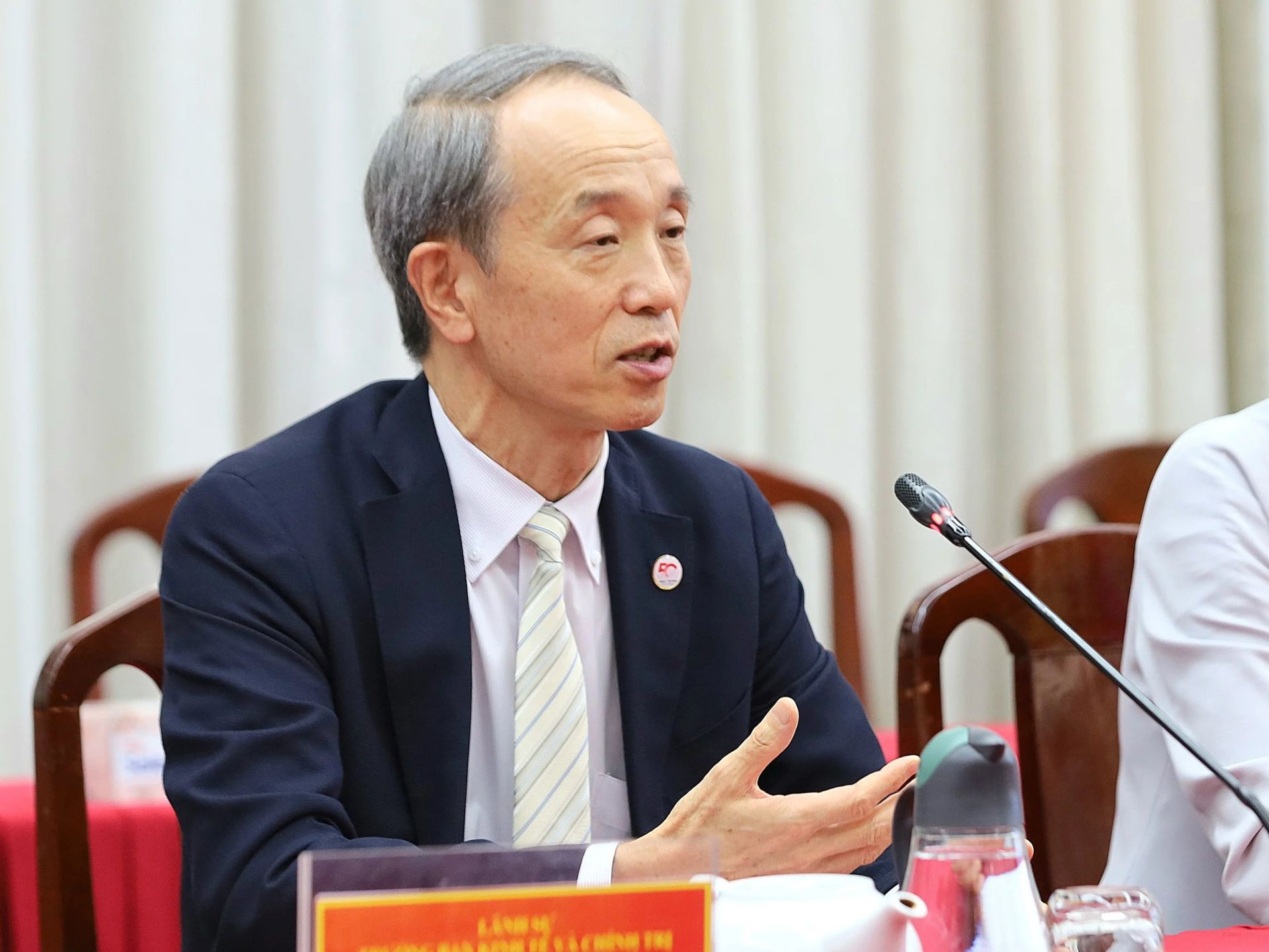 Ngài Ono Masuo - Tổng lãnh sự Nhật Bản tại TP. Hồ Chí Minh phát biểu tại buổi làm việc.