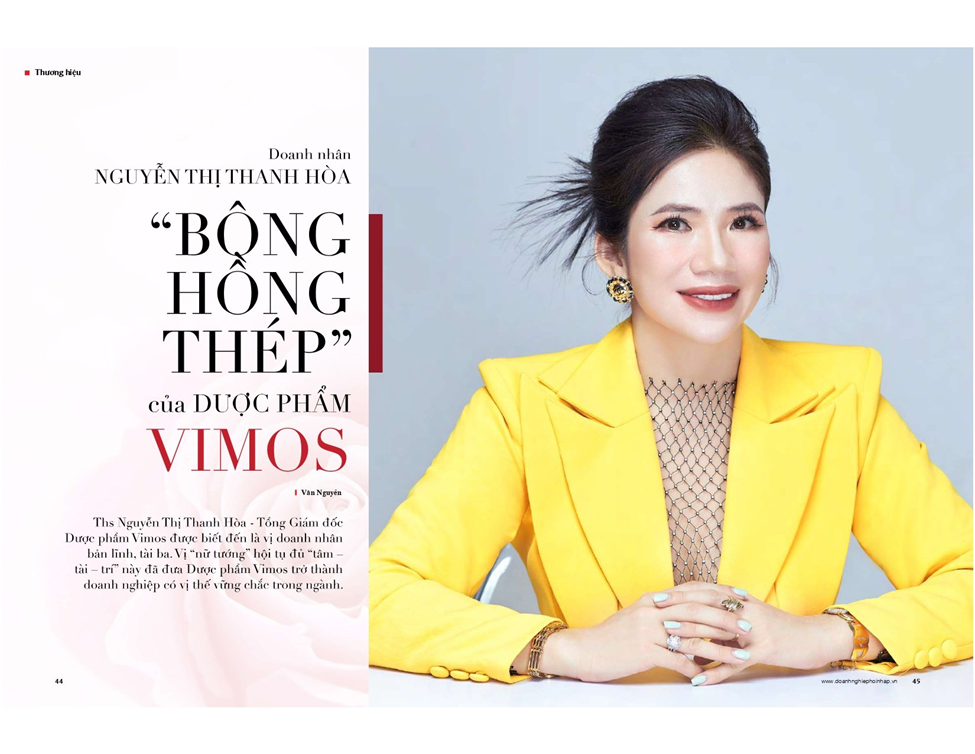 Entrepreneur Nguyen Thi Thanh Hoa - General Director of Vimos Pharmaceutical shared that: 
