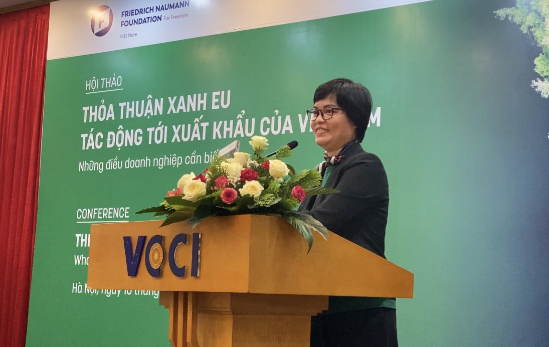 bà Nguyễn Thị Thu Trang – Giám đốc Trung tâm WTO và Hội nhập (VCCI)